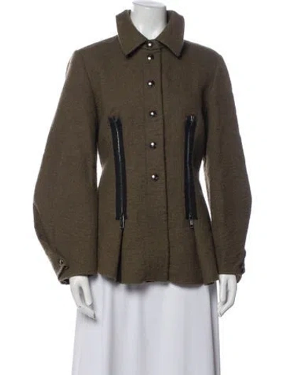 Pre-owned Sportmax Virgin Wool Coat In Neutral