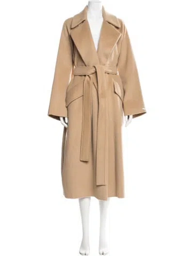 Pre-owned Sportmax Virgin Wool Coat In Neutral