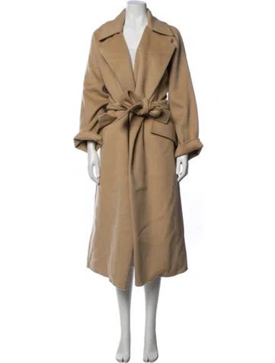 Pre-owned Sportmax Virgin Wool Coat W/ Tags In Neutral