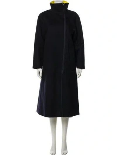 Pre-owned Sportmax Virgin Wool Faux Fur Coat W/ Tags In Black