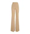 Sportmax Virgin Wool Flared Hangar Trousers In Beige