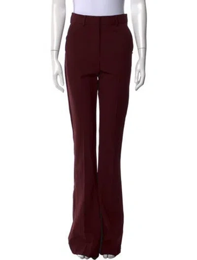 Pre-owned Sportmax Virgin Wool Flared Pants W/ Tags In Burgundy