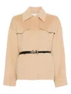 Sportmax Lapel Long-sleeved Suit Jacket In Brown