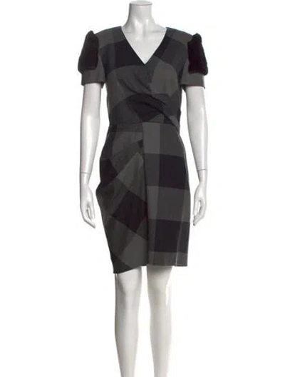 Pre-owned Sportmax Virgin Wool Knee-length Dress In Black