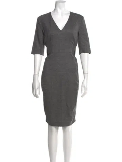 Pre-owned Sportmax Virgin Wool Knee-length Dress In Black