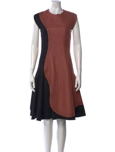 Pre-owned Sportmax Virgin Wool Knee-length Dress In Pink