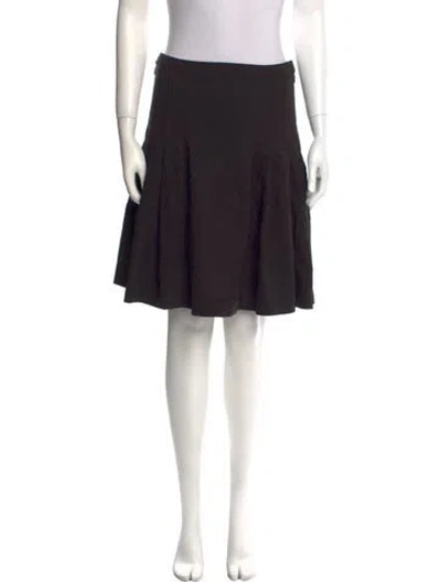Pre-owned Sportmax Virgin Wool Knee-length Skirt In Black