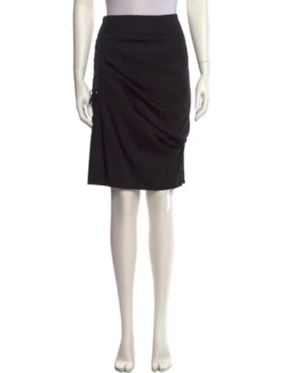 Pre-owned Sportmax Virgin Wool Knee-length Skirt In Black