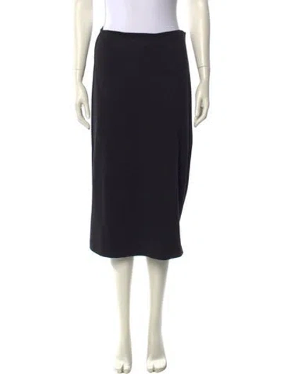 Pre-owned Sportmax Virgin Wool Knee-length Skirt In Black