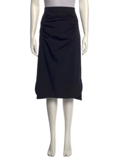 Pre-owned Sportmax Virgin Wool Knee-length Skirt In Black