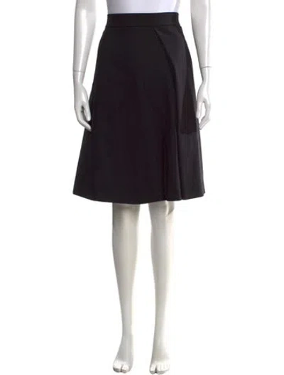 Pre-owned Sportmax Virgin Wool Knee-length Skirt In Black