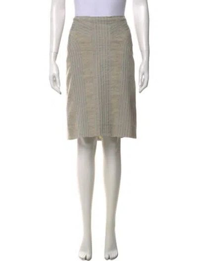 Pre-owned Sportmax Virgin Wool Knee-length Skirt In Gray