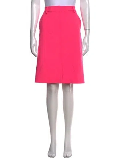 Pre-owned Sportmax Virgin Wool Knee-length Skirt In Pink