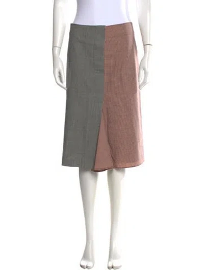 Pre-owned Sportmax Virgin Wool Midi Length Skirt In Black