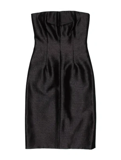 Pre-owned Sportmax Virgin Wool Mini Dress W/ Tags In Black