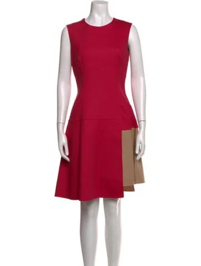Pre-owned Sportmax Virgin Wool Mini Dress W/ Tags In Pink
