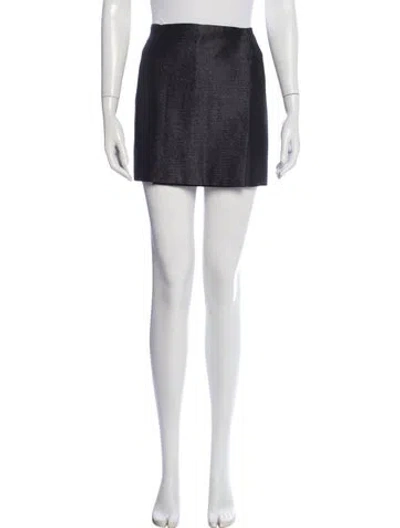 Pre-owned Sportmax Virgin Wool Mini Skirt In Blue