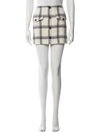 Pre-owned Sportmax Virgin Wool Mini Skirt In Neutral