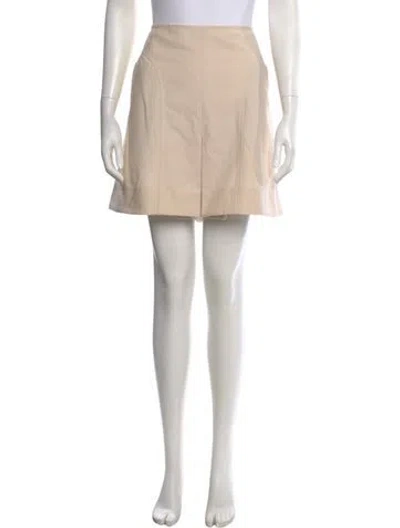 Pre-owned Sportmax Virgin Wool Mini Skirt In Neutral