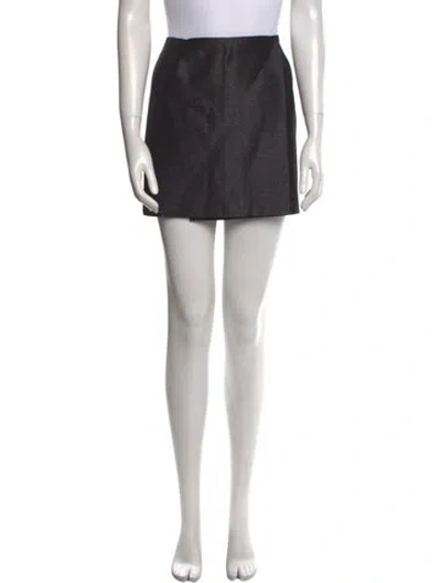 Pre-owned Sportmax Virgin Wool Mini Skirt In Purple