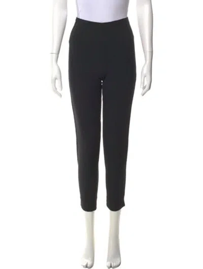 Pre-owned Sportmax Virgin Wool Skinny Leg Pants In Black