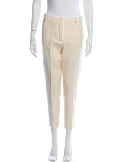 Pre-owned Sportmax Virgin Wool Skinny Leg Pants In Neutral