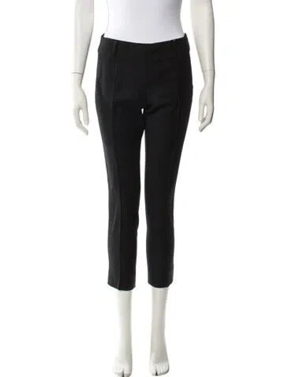 Pre-owned Sportmax Virgin Wool Straight Leg Pants In Black
