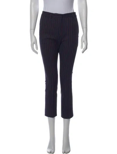 Pre-owned Sportmax Virgin Wool Straight Leg Pants In Black