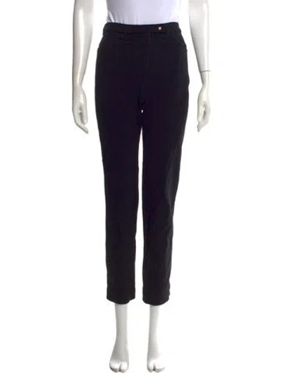 Pre-owned Sportmax Virgin Wool Straight Leg Pants In Black