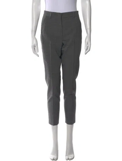 Pre-owned Sportmax Virgin Wool Straight Leg Pants In Gray