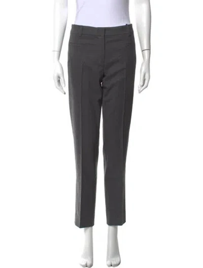 Pre-owned Sportmax Virgin Wool Straight Leg Pants In Gray