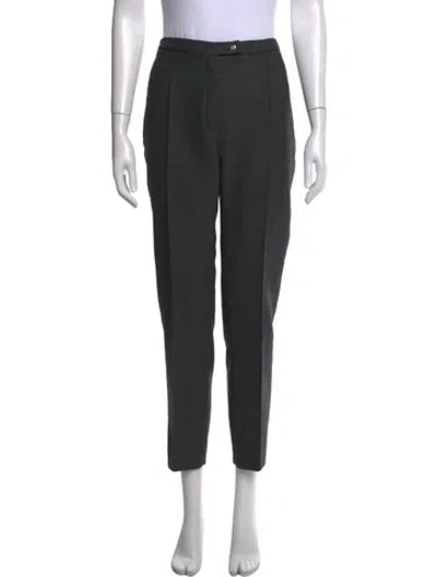 Pre-owned Sportmax Virgin Wool Straight Leg Pants In Grey