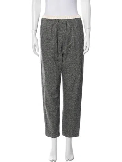 Pre-owned Sportmax Virgin Wool Straight Leg Pants In Grey