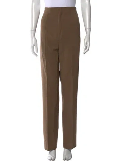 Pre-owned Sportmax Virgin Wool Straight Leg Pants In Neutral