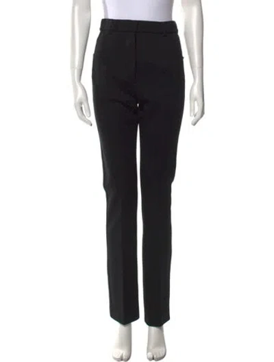 Pre-owned Sportmax Virgin Wool Straight Leg Pants W/ Tags In Black