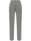 Sportmax Weekend Max Mara Batun Checked Straight Leg Pants In 灰色