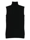 Sportmax Sleeveless "vertigo" Jersey In Black