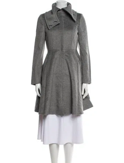 Pre-owned Sportmax Virgin Wool Trench Coat In Gray