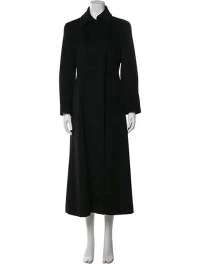 Pre-owned Sportmax Virgin Wool Trench Coat In Green