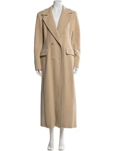 Pre-owned Sportmax Virgin Wool Trench Coat In Green