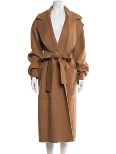 Pre-owned Sportmax Virgin Wool Trench Coat In Neutral