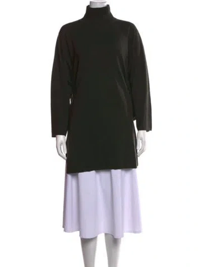 Pre-owned Sportmax Virgin Wool Turtleneck Sweater In Black