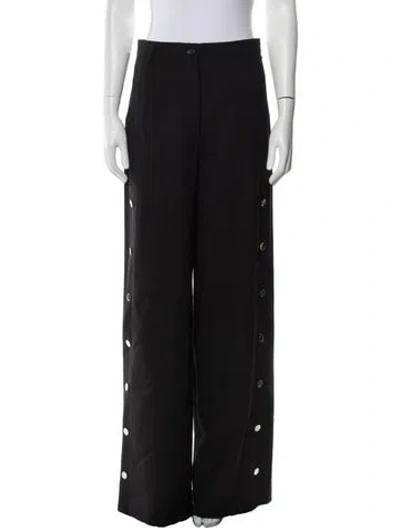Pre-owned Sportmax Virgin Wool Wide Leg Pants In Blue
