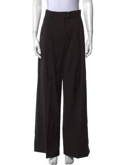 Pre-owned Sportmax Virgin Wool Wide Leg Pants W/ Tags In Black