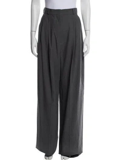 Pre-owned Sportmax Virgin Wool Wide Leg Pants W/ Tags In Gray