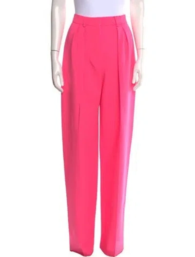 Pre-owned Sportmax Virgin Wool Wide Leg Pants W/ Tags In Pink