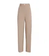 Sportmax Virgin Wool Wide-leg Trousers In Neutral