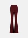 Sportmax Virgin Wool Wine Trousers In Burgundy