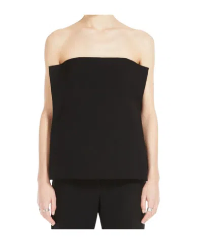 Sportmax Viscose Crop Top In Black
