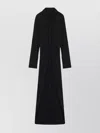 Sportmax Viscose Jersey Shirt Dress With Cuffed Sleeves In Black